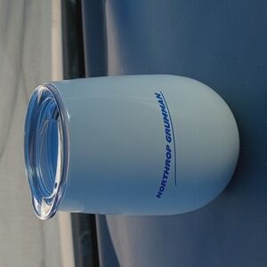12 oz dual wall stainless steel CUP NORTHROP GRUMMAN with plastic lid